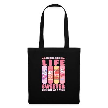 Cake Baker Making Life Sweeter Cupcake - Tote Bag - black - Front