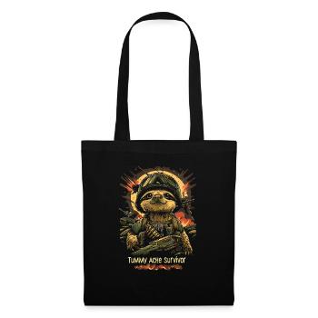 Drôle paresseux Meme mal d’estomac - Sac en tissu - noir - Devant