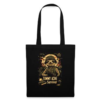 Drôle paresseux Meme mal d’estomac - Sac en tissu - noir - Devant