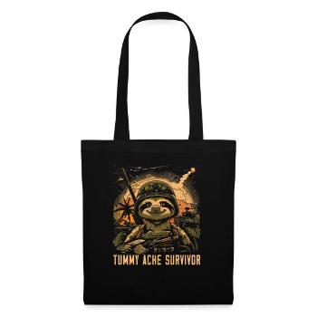 Drôle paresseux Meme mal d’estomac - Sac en tissu - noir - Devant