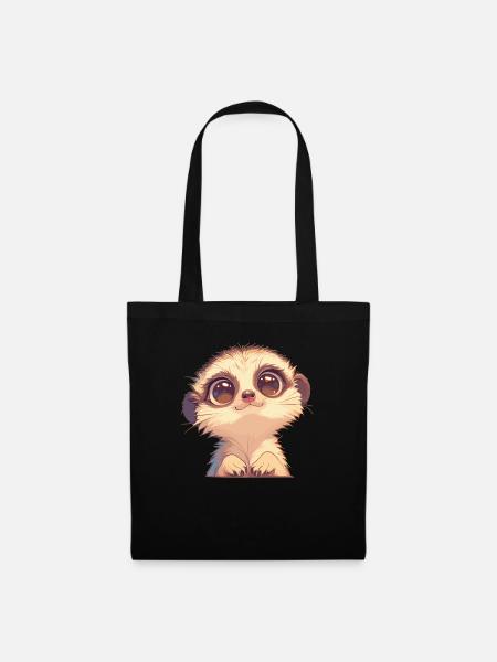 Meerkat Erdmännchen - Stoffbeutel - Schwarz