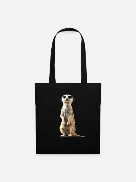 Meerkat Erdmännchen - Stoffbeutel - Schwarz