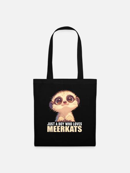 Meerkat Erdmännchen - Stoffbeutel - Schwarz
