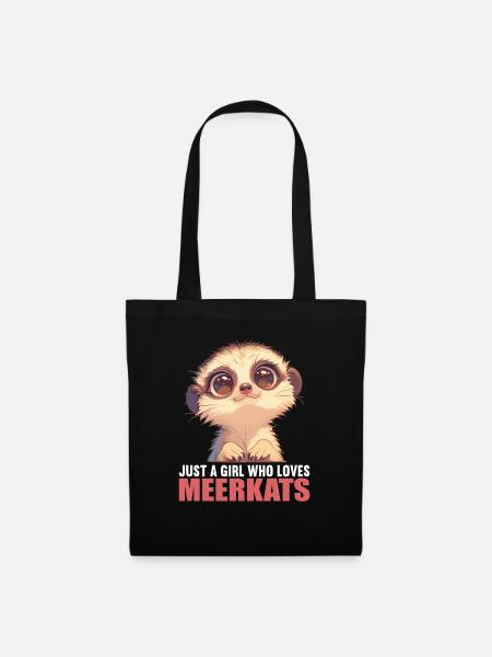 Meerkat Erdmännchen - Stoffbeutel - Schwarz