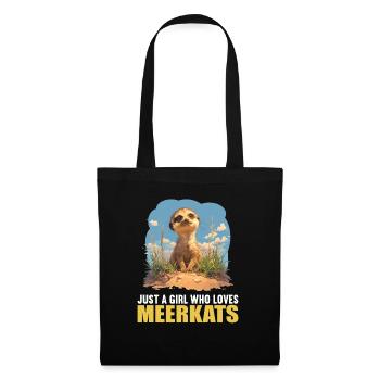 Meerkat Erdmännchen - Stoffbeutel - Schwarz - Vorne