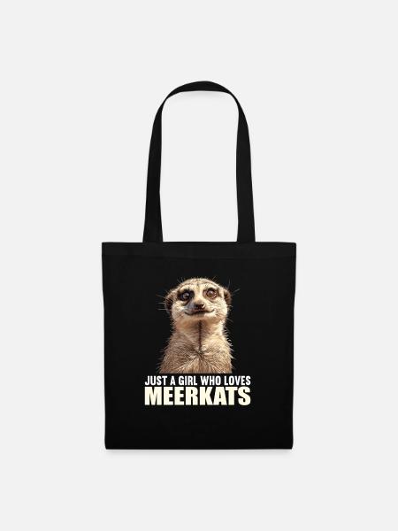 Meerkat Erdmännchen - Stoffbeutel - Schwarz