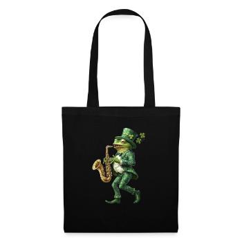 Frosch - Stoffbeutel - Schwarz - Vorne