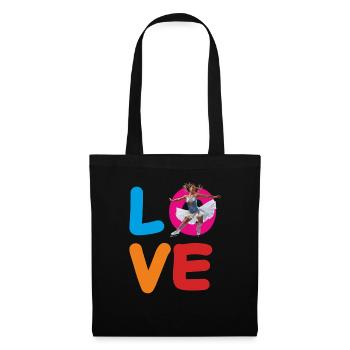 L’AMOUR DU PATINAGE ARTISTIQUE - Sac en tissu - noir - Devant