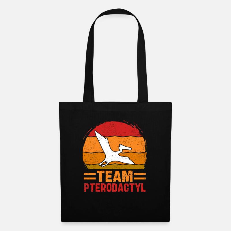 Team Pterodactyl Dinosaurier Retro Design - Stoffbeutel - Schwarz