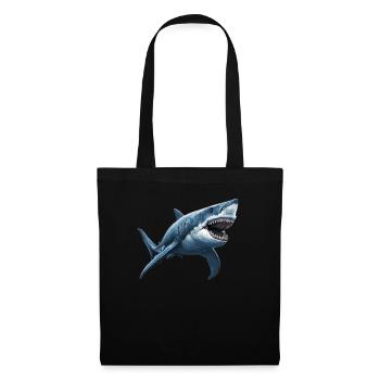 Grands requins blancs Grand requin blanc - Sac en tissu - noir - Devant