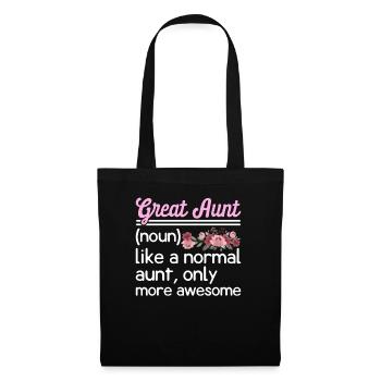 Great-Aunt Definition Funny - Tote Bag - black - Front