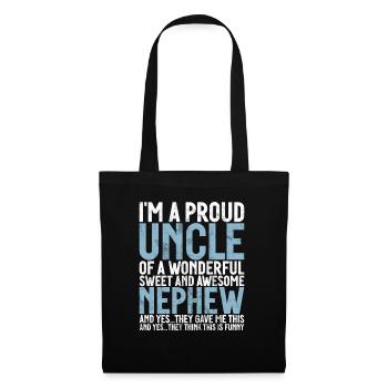 Best Uncle Proud Uncle Quote Humor - Tote Bag - black - Front
