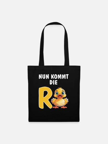 ENTE NUN KOMMT DIE RENTE - Stoffbeutel - Schwarz