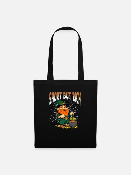 Funny St. Patricks Day Leprechaun - Stoffbeutel - Schwarz