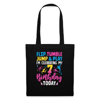 Gymnastics Birthday 7 years - Tote Bag - black - Front