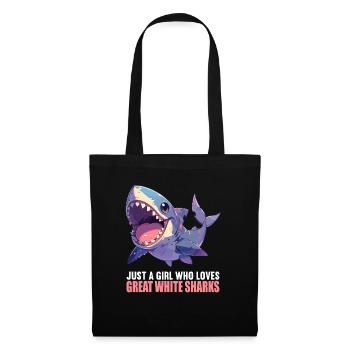 Grands requins blancs Grand requin blanc - Sac en tissu - noir - Devant