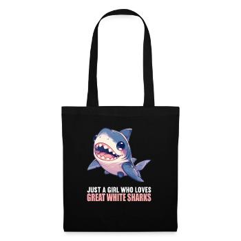 Grands requins blancs Grand requin blanc - Sac en tissu - noir - Devant