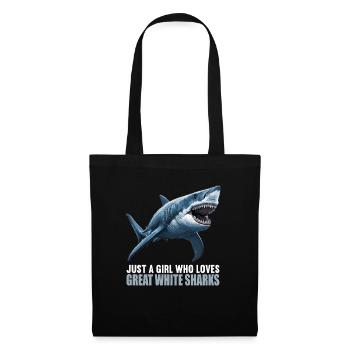 Grands requins blancs Grand requin blanc - Sac en tissu - noir - Devant