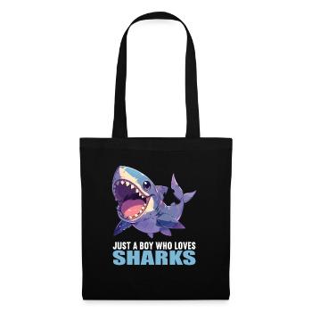 Requins Requin - Sac en tissu - noir - Devant