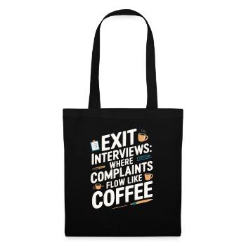 HR Manager Human Resource Employee Exit Interview - Tote Bag - black - Front