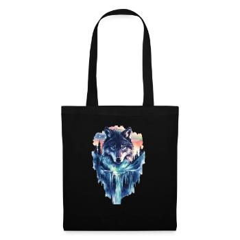 Wolf - Stoffbeutel - Schwarz - Vorne