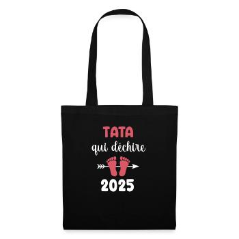 qui déchire tata 2025 annonce grossesse - Sac en tissu - noir - Devant