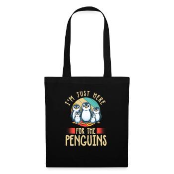 Penguine Vogelliebhaber Penguin -Enthusiast - Stoffbeutel - Schwarz - Vorne