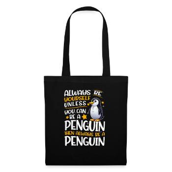 Penguine Vogelliebhaber Penguin -Enthusiast - Stoffbeutel - Schwarz - Vorne