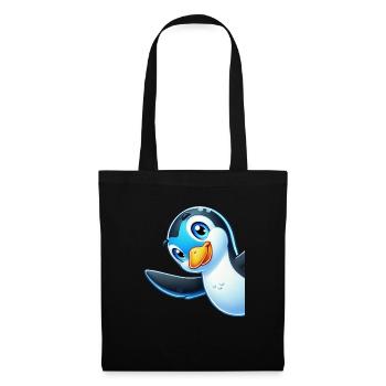 Penguine Vogelliebhaber Penguin -Enthusiast - Stoffbeutel - Schwarz - Vorne