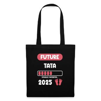 future 2025 tata annonce grossesse - Sac en tissu - noir - Devant