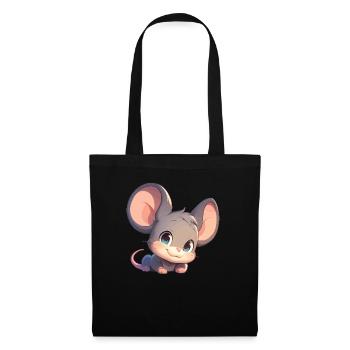Mäuse Maus - Stoffbeutel - Schwarz - Vorne