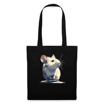 Mäuse Maus - Stoffbeutel - Schwarz - Vorne