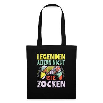 Legends Don't Age They Gamble Gaming T-Shirt - Tote Bag - black - Front