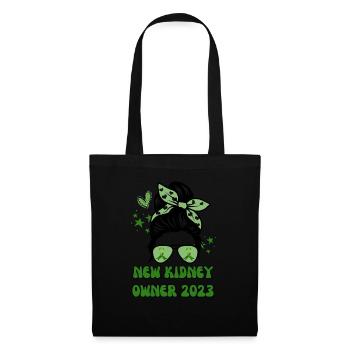 New Kidney Owner 2023 Messy Bun Groovy Kidney - Stoffbeutel - Schwarz - Vorne