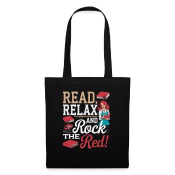 Redhead Bookworm Ginger Hair Reading Books - Tote Bag - black - Front