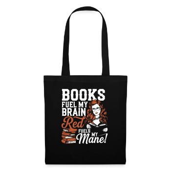 Redhead Bookworm Ginger Hair Reading Books - Tote Bag - black - Front