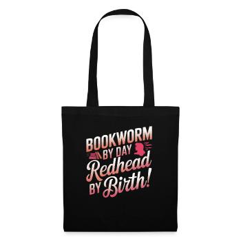 Redhead Bookworm Ginger Hair Reading Books - Tote Bag - black - Front