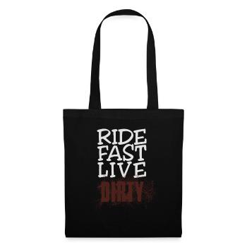 RIDE FAST LIVE DIRTY – Mountain Bike - Motocross - Tote Bag - black - Front