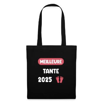 Beste Ankündigung einer Tante Schwangerschaft 2025 - Stoffbeutel - Schwarz - Vorne