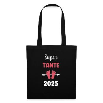 Super Aunt 2025 Pregnancy Announcement - Tote Bag - black - Front