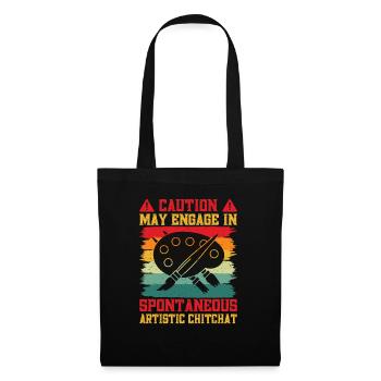 Cool Artist Caution Spontaneous Artistic Painter - Tote Bag - black - Front