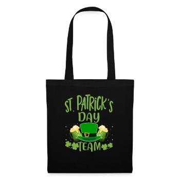 Saint-Patrick Team St Patrick Irlande Trèfle Bière - Sac en tissu - noir - Devant