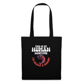 This Is My Human Costume Seafood Shrimp Lover - Stoffbeutel - Schwarz - Vorne