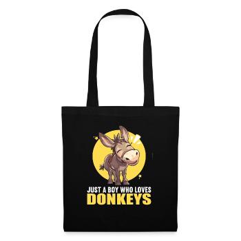 Donkey Esel - Stoffbeutel - Schwarz - Vorne