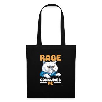 Chat Gras Gros Chat Humour Mème - Sac en tissu - noir - Devant