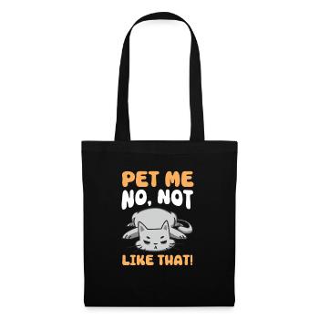 Chat Gras Gros Chat Humour Mème - Sac en tissu - noir - Devant