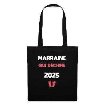 marraine qui déchire 2025 annonce grossesse - Sac en tissu - noir - Devant