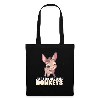 Donkey Esel - Stoffbeutel - Schwarz - Vorne