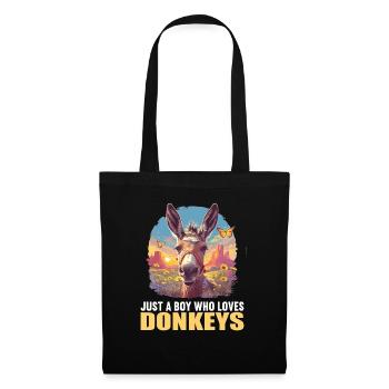 Donkey Esel - Stoffbeutel - Schwarz - Vorne
