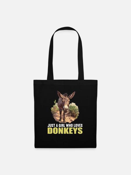 Donkey Esel - Stoffbeutel - Schwarz